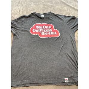 Pizza Hut Employee T Shirt Men's Large Gray Short Sleeve Out Delivery Logo The
